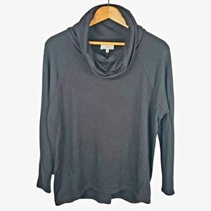 NWT Women's Black Cowl Neck Turtleneck. Lou & Grey. MED. #0215